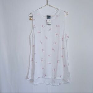 Modern Lux White Tank Top with Pink 'I DO' Print